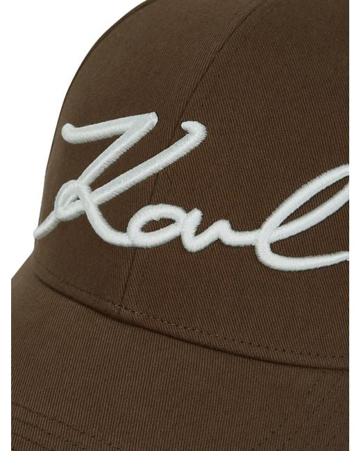 Karl Lagerfeld Brown K/Signature Baseball Cap