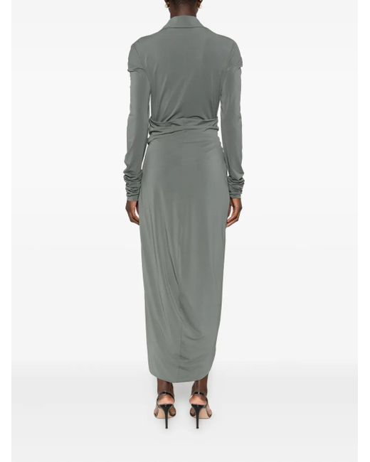 Alberta Ferretti Gray Elastan Dress