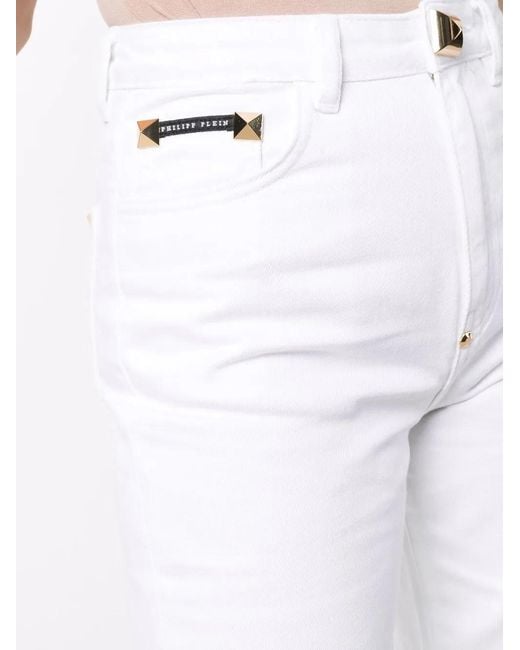 Jeans Boyfriend A Fiori di Philipp Plein in White