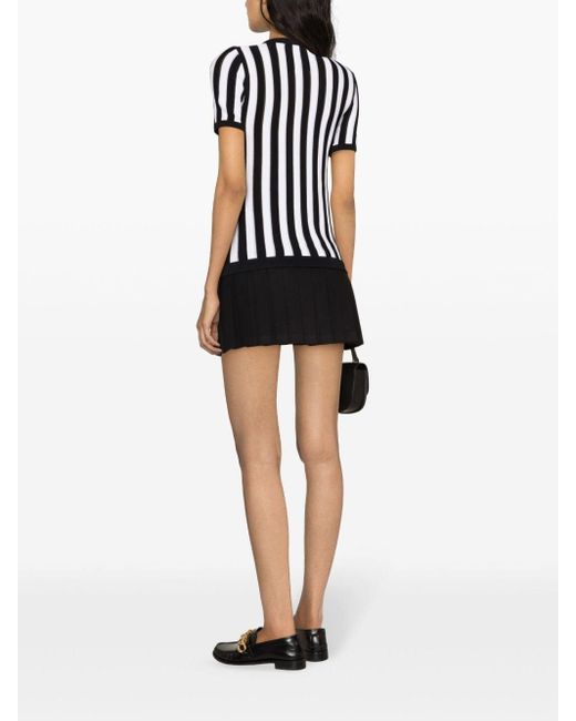 Moschino Black Striped Knitted T-shirt