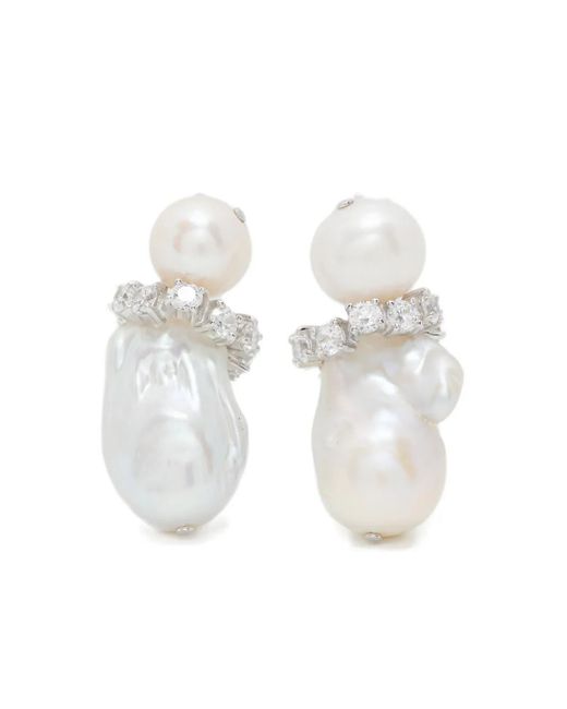 Pendientes Baroque Completedworks de color White