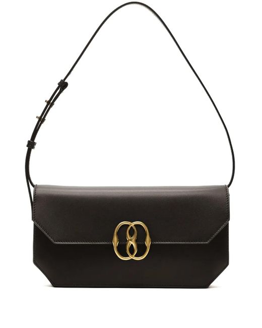 Bally Black Emblem Leather Shoulder Bag