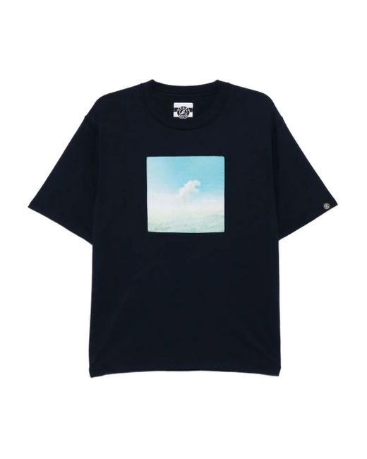 SPORT b. by agnès b. Blue Dino Cloud T-Shirt for men