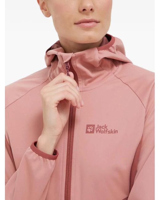 Jack Wolfskin Pink Hooded Colour-Block Jacket