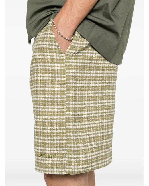 Carhartt Natural Kander Check-Pattern Shorts for men