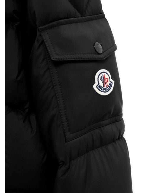 Moncler Black Quilted Down Hooded Jacket for men