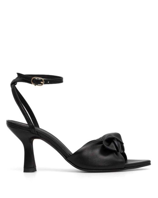 Alohas Black Bow-Motif Sandals