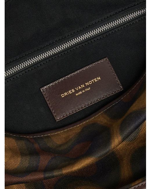 Dries Van Noten Black Abstract-pattern Shoulder Bag for men
