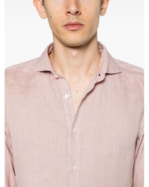 Altea Pink Mercer Linen Shirt for men
