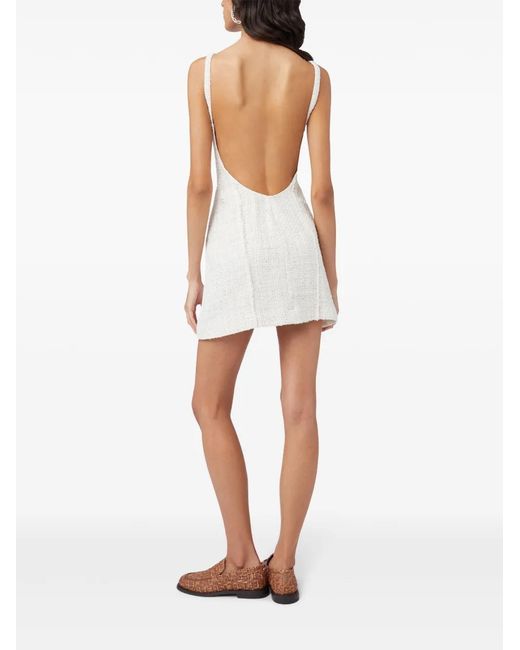 Gcds White Tweed Mini Dress