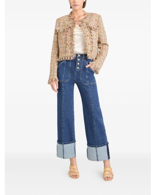 Cinq À Sept Natural Adeline Boucle Fringe Jacket
