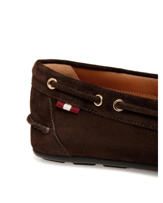 Bally Brown Suede Loafers for men