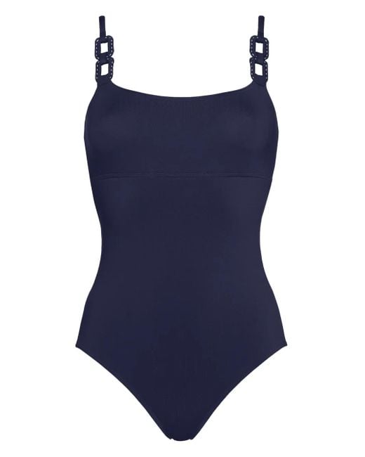 Eres Blue Cotier One-Piece Tank Swimsuit For