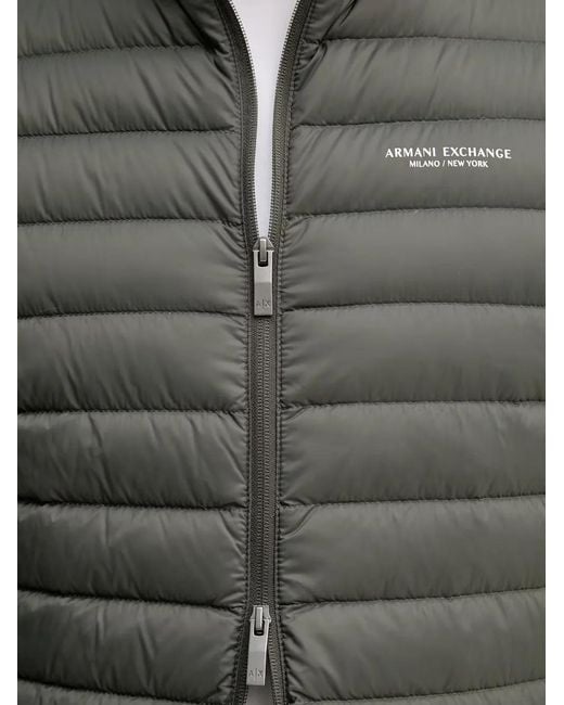 ARMANI EXCHANGE Gray Quilted Jacket for men