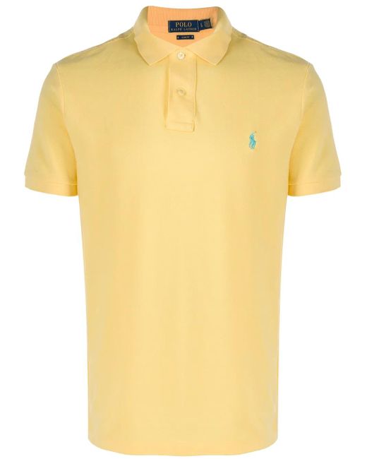 Polo Ralph Lauren Yellow Embroidered Logo Polo for men