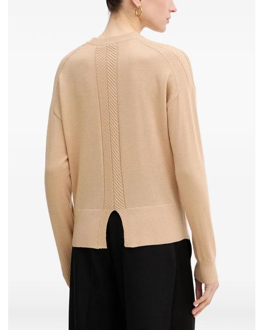 ARMANI EXCHANGE Black Textured Split-Back Sweater