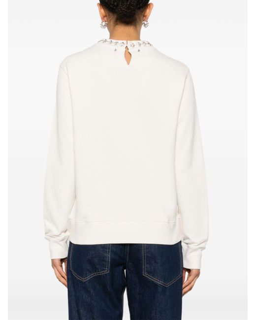 Golden Goose Deluxe Brand Sweater Met Kristallen in het White