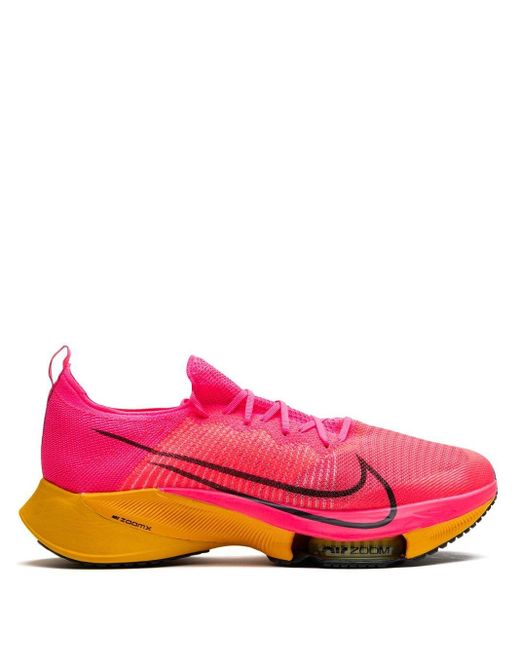 Nike Pink Air Zoom Tempo Next% Flyknit Sneakers for men