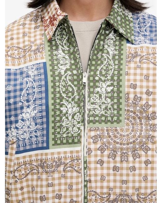 Rhude Gray Patchwork Jacket for men