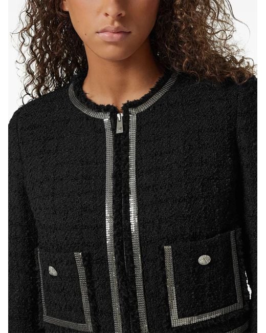 Versace Black Heritage Tweed Jacket