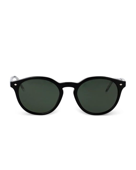 Giorgio Armani Black Round-Frame Acetate Sunglasses for men