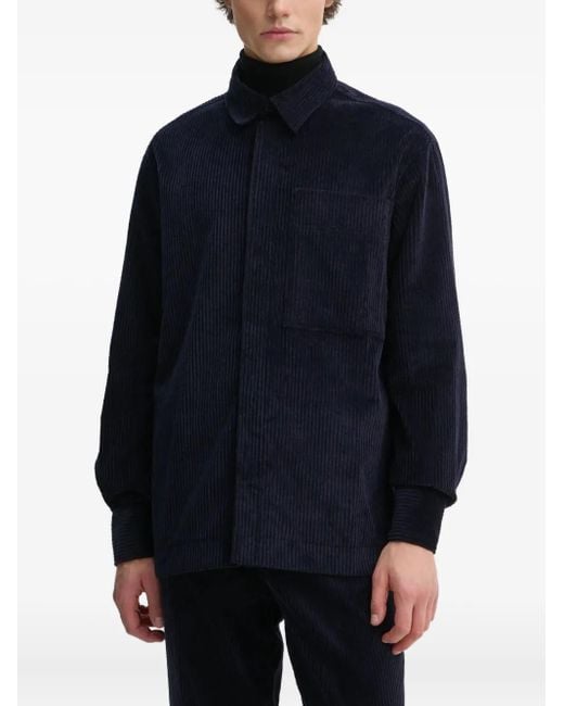 Etudes Studio Cordhemd mit Tasche in Blue für Herren