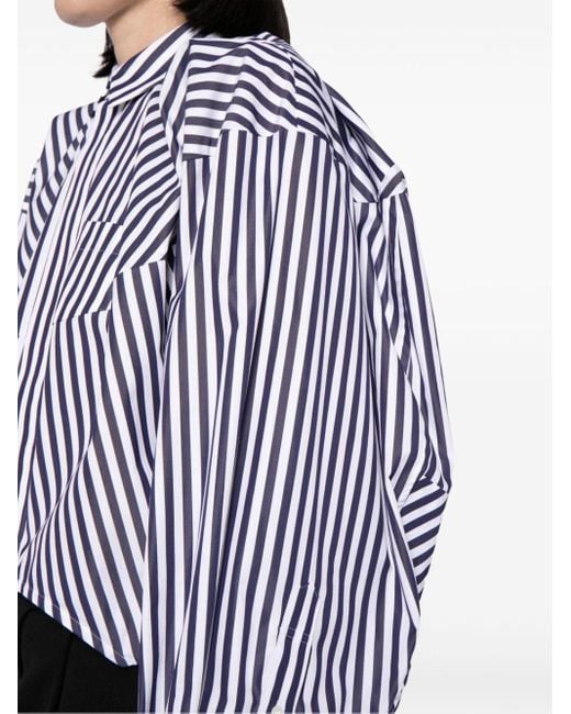 Sacai Blue Striped Classic-collar Shirt
