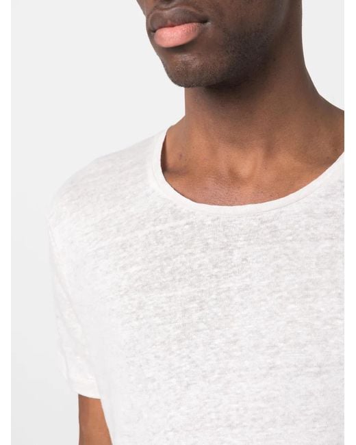 Orlebar Brown White Lined Short-Sleeved T-Shirt for men