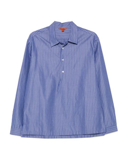 Camicia A Righe A Maniche Lunghe di Barena in Blue da Uomo