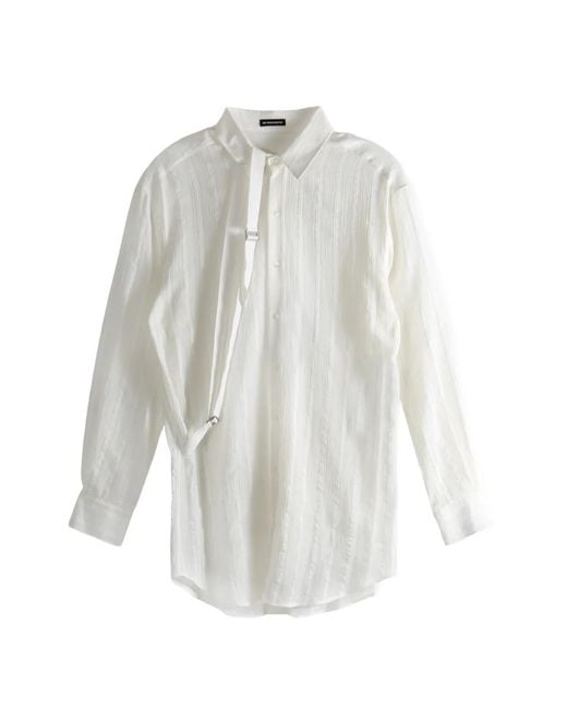 Ann Demeulemeester White Ebba Strap-Detail Shirt