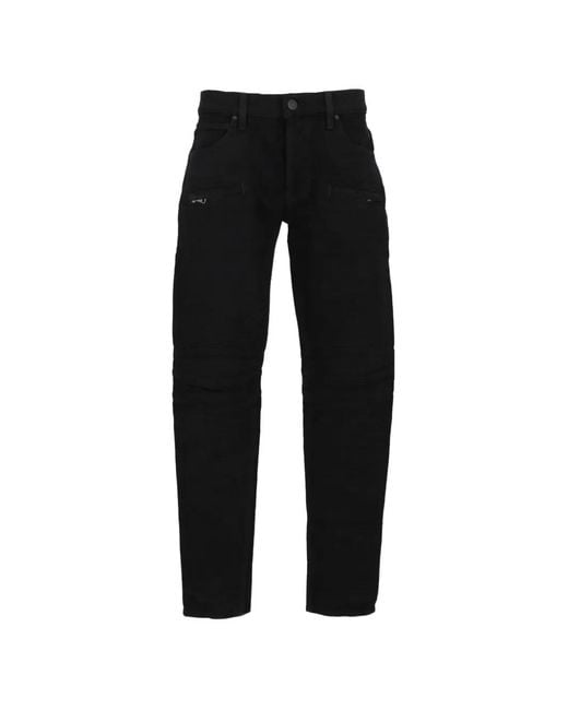 Hudson Black Biker Jeans for men