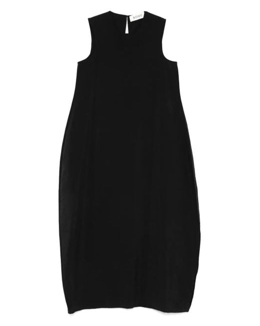 Rohe Black Hammered Shaped Maxi Dress