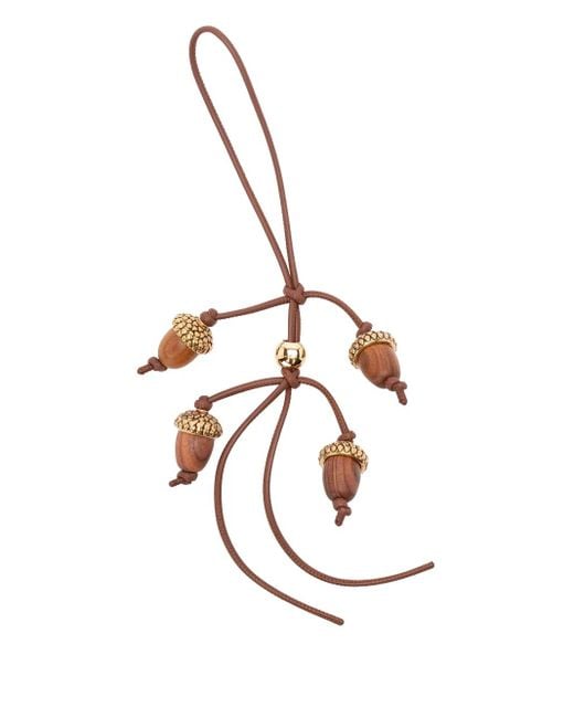 Loewe Acorn レザーチャーム メタリック | Lyst