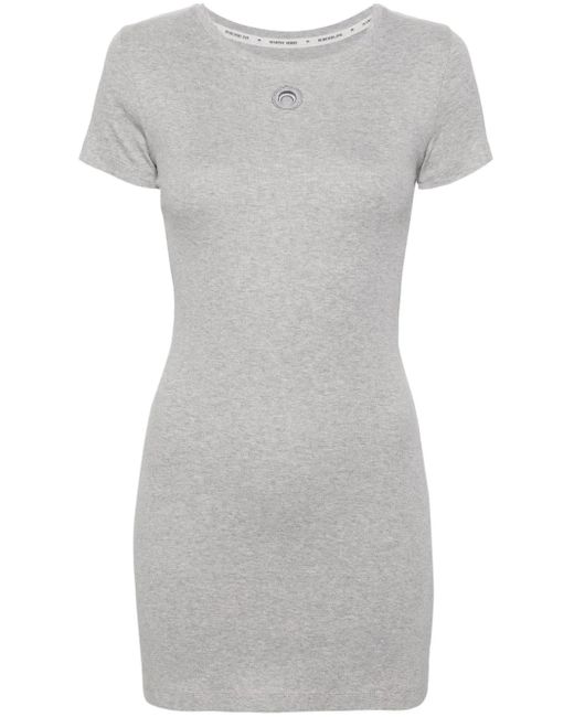 MARINE SERRE Gray Organic-Cotton T-Shirt Dress