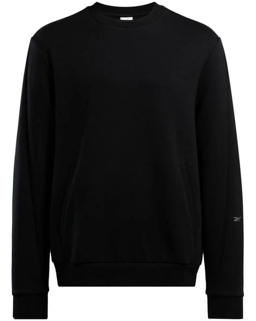 Reebok Black Active Collective Crew-Neck Hoodie for men