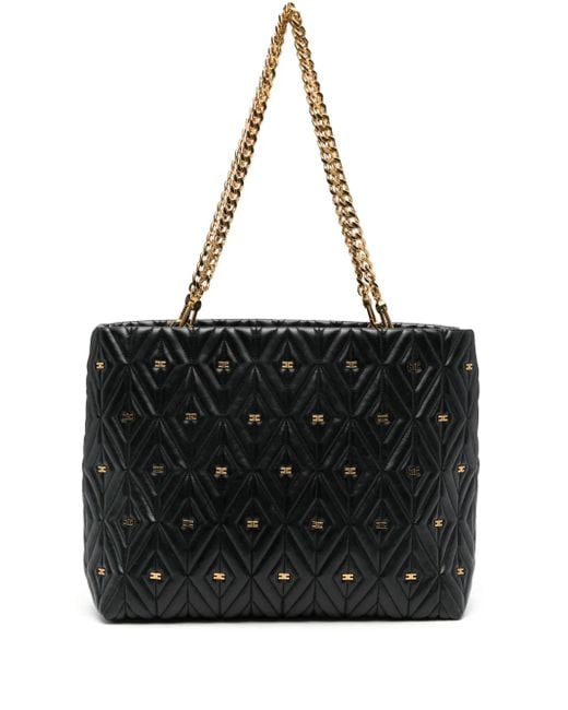 Elisabetta Franchi Black Étoile Tote Bag