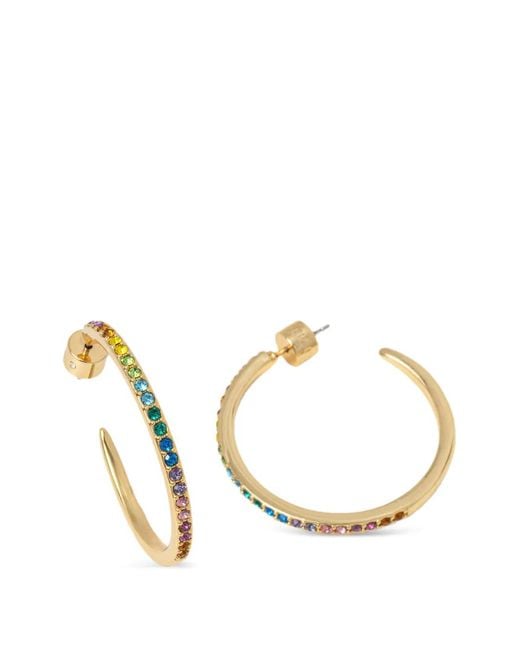Kurt Geiger Metallic Crystal-Embellished Hoop Earrings