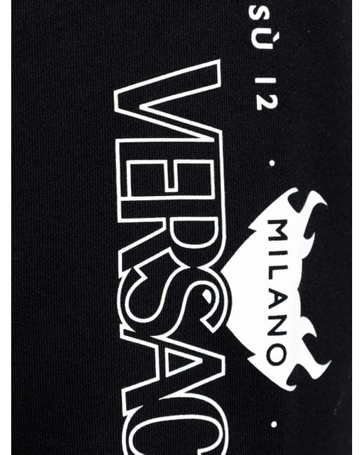Versace Blue Logo-Print Leggings for men