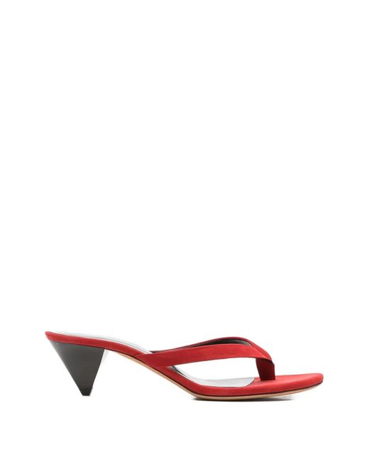 Jude Red Rooty Leather Sandals