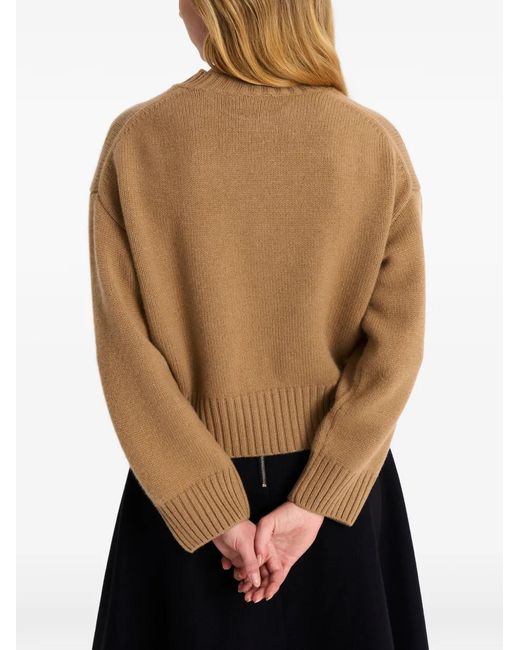 Pringle of Scotland Natural Crew-Neck Cashmere Sweater