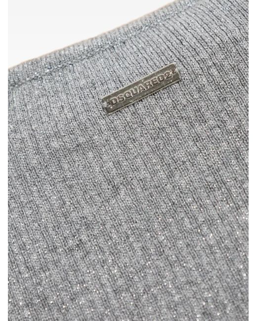 Haut À Design Cache-Cœur DSquared² en coloris Gray