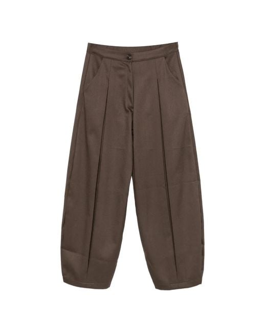 Source Unknown Gray Mika Tuck Straight-Leg Trousers