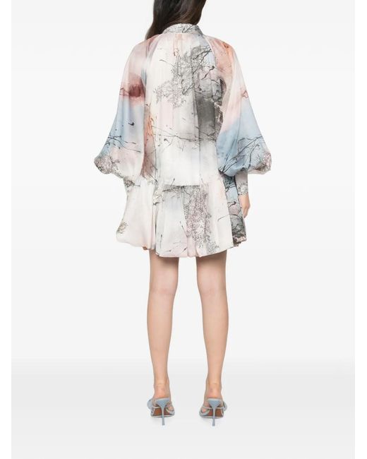 Aje. White Mietta Aria Natura Mini Dress
