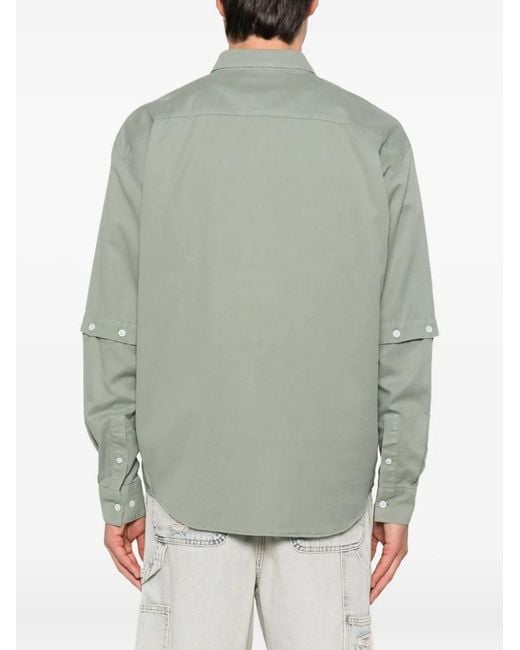 Etudes Studio Green Buttoned Sleeve Shirt