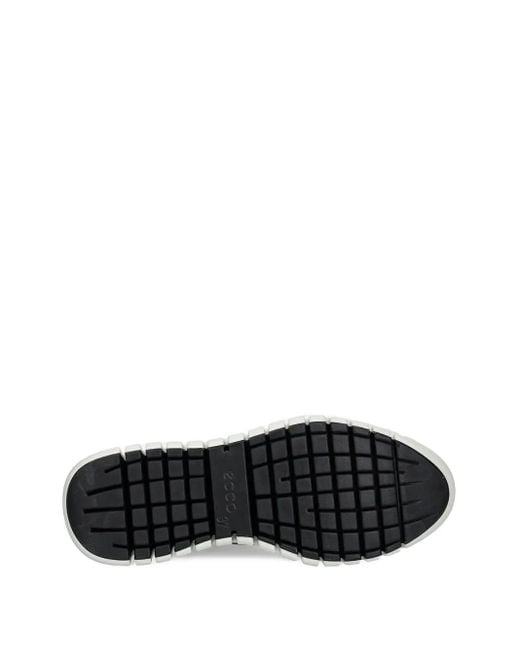 Ecco Black Gruuv Leather Sneakers
