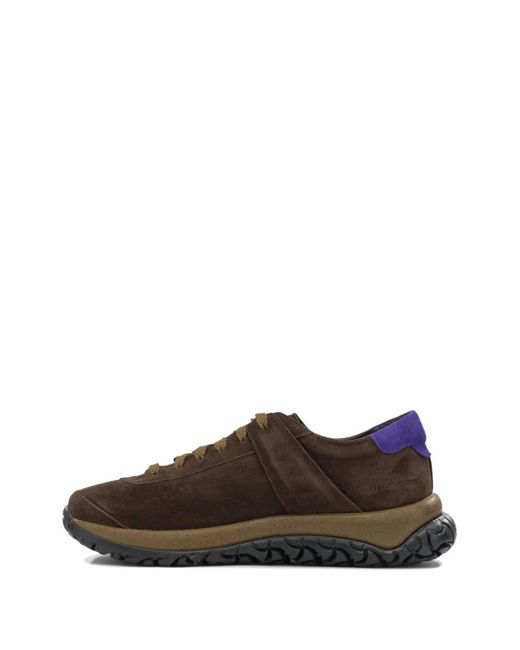 Birkenstock Brown Stroedt Suede Panelled Sneakers for men