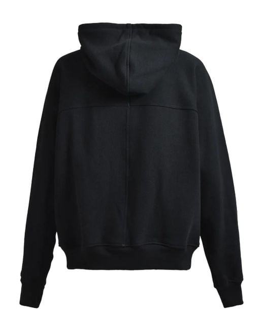 Rick Owens Black Hooded Zip-Up Jacket for men
