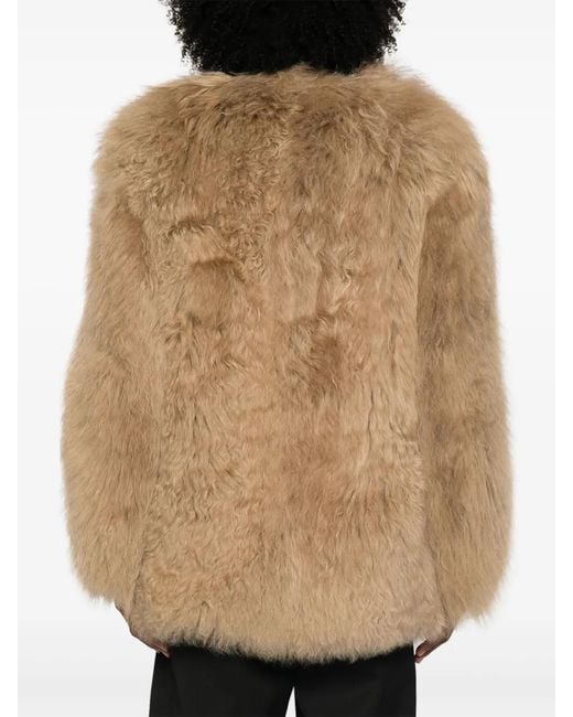 Prada Lammy Coat in het Natural