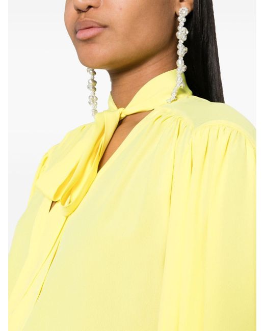Camicia con nodo di MSGM in Yellow