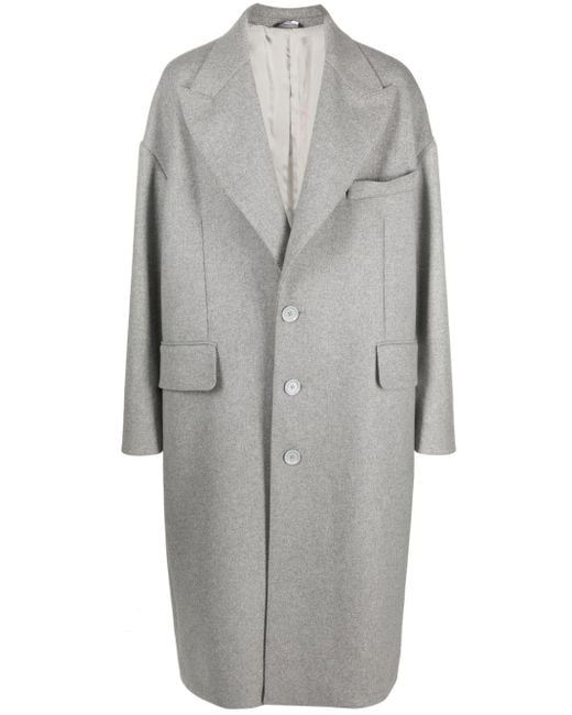 メンズ Dolce & Gabbana ピークドラペル シングルコート Gray